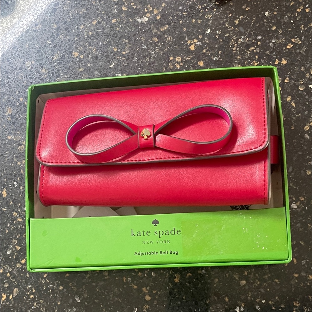 kate spade Hot Pink Bow Wallet Crossbody